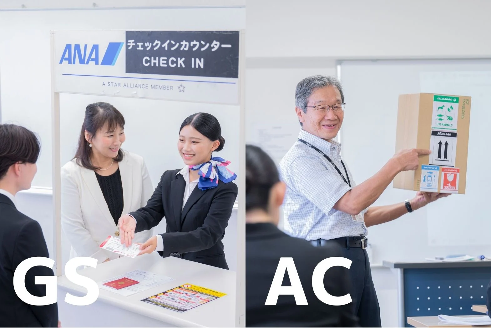 ナリビ体験ーグランドスタッフ・エアカーゴー